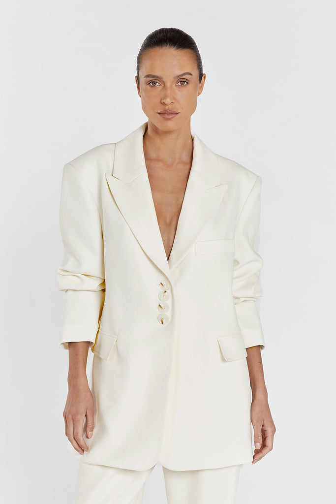 CAREY CREAM BLAZER | Dissh