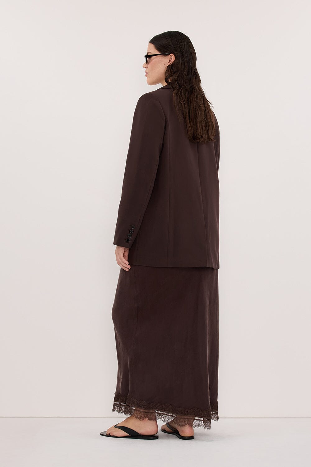 ELLE DARK CHOCOLATE BLAZER
