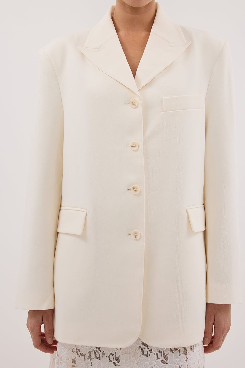 LIV CREAM BOYFRIEND BLAZER Clothing DISSH Boutiques 