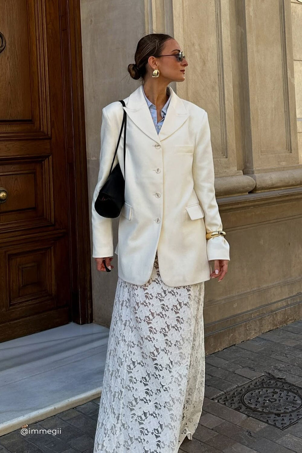 LIV CREAM BOYFRIEND BLAZER Clothing DISSH Boutiques 