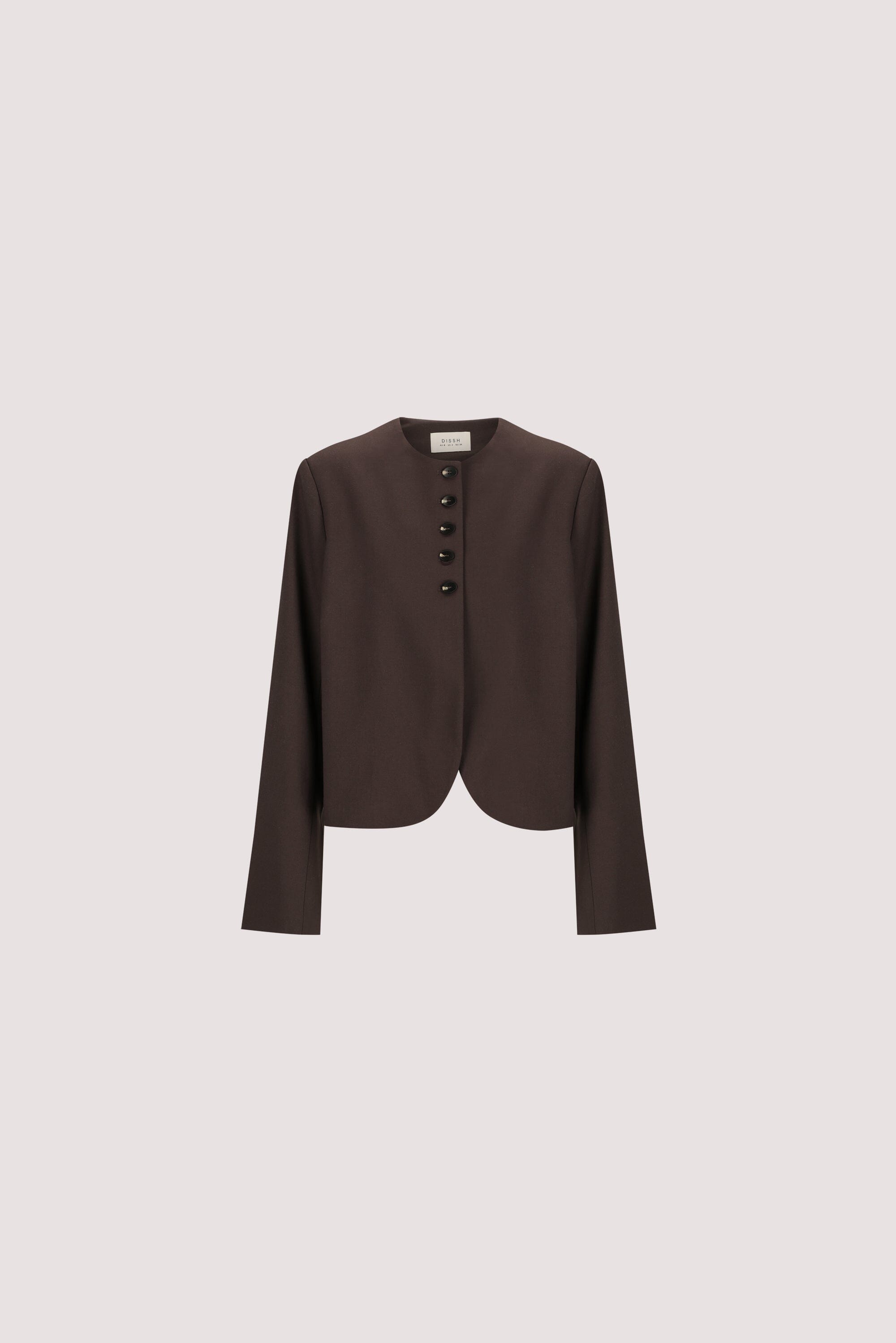 RYAN BITTER CHOC OVERSIZED CROPPED BLAZER
