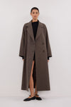 YORK COFFEE WOOL BLEND COAT