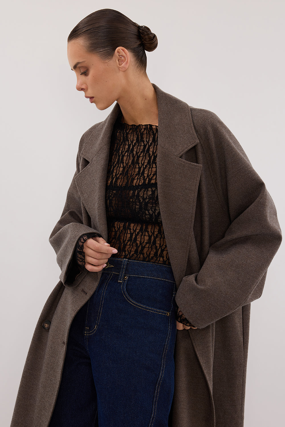 YORK COFFEE WOOL BLEND COAT Clothing DISSH Boutiques 