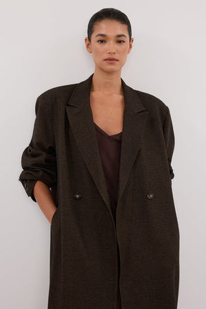 BENTLEY CHOCOLATE OVERSIZED COAT