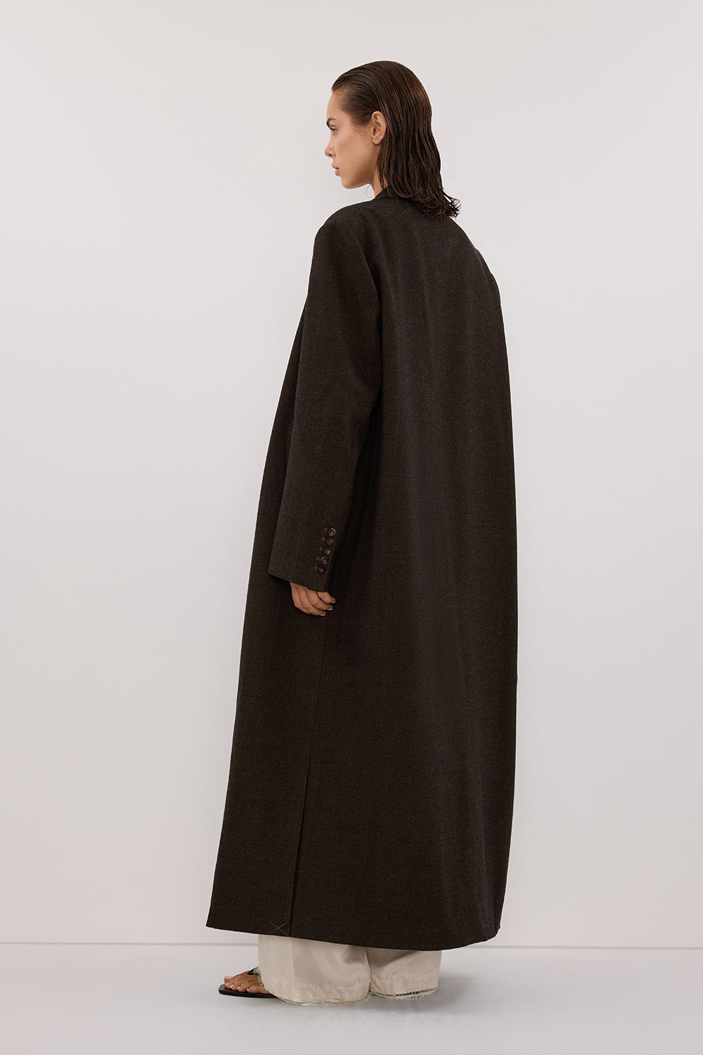 BENTLEY CHOCOLATE WOOL BLEND COAT Clothing DISSH Boutiques 