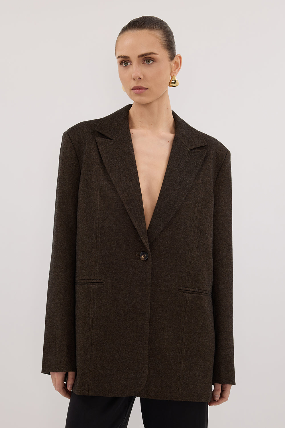 CHARLIE CHOC WOOL BLEND BLAZER Clothing DISSH Boutiques 