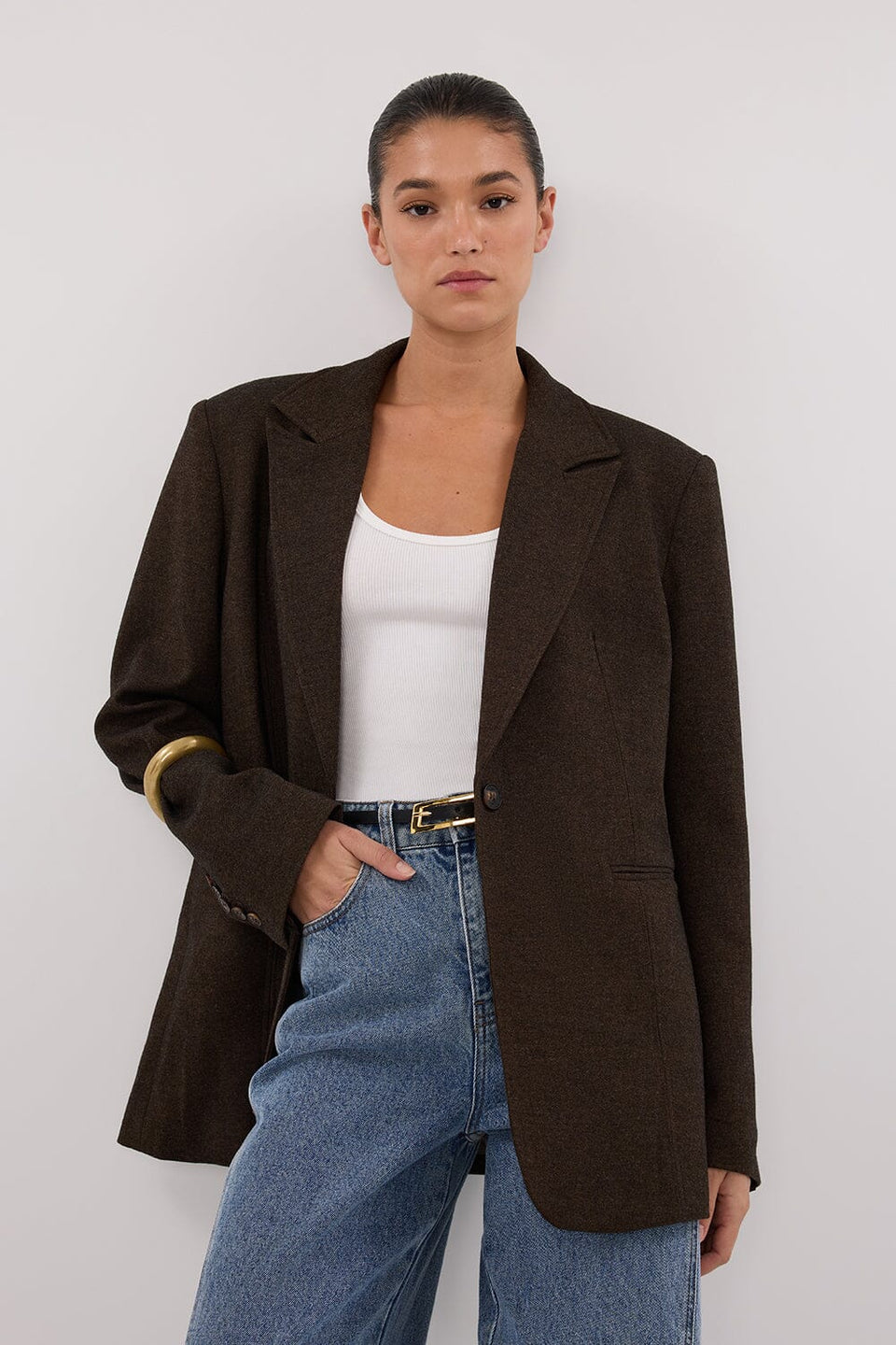 CHARLIE CHOC WOOL BLEND BLAZER Clothing DISSH Boutiques 
