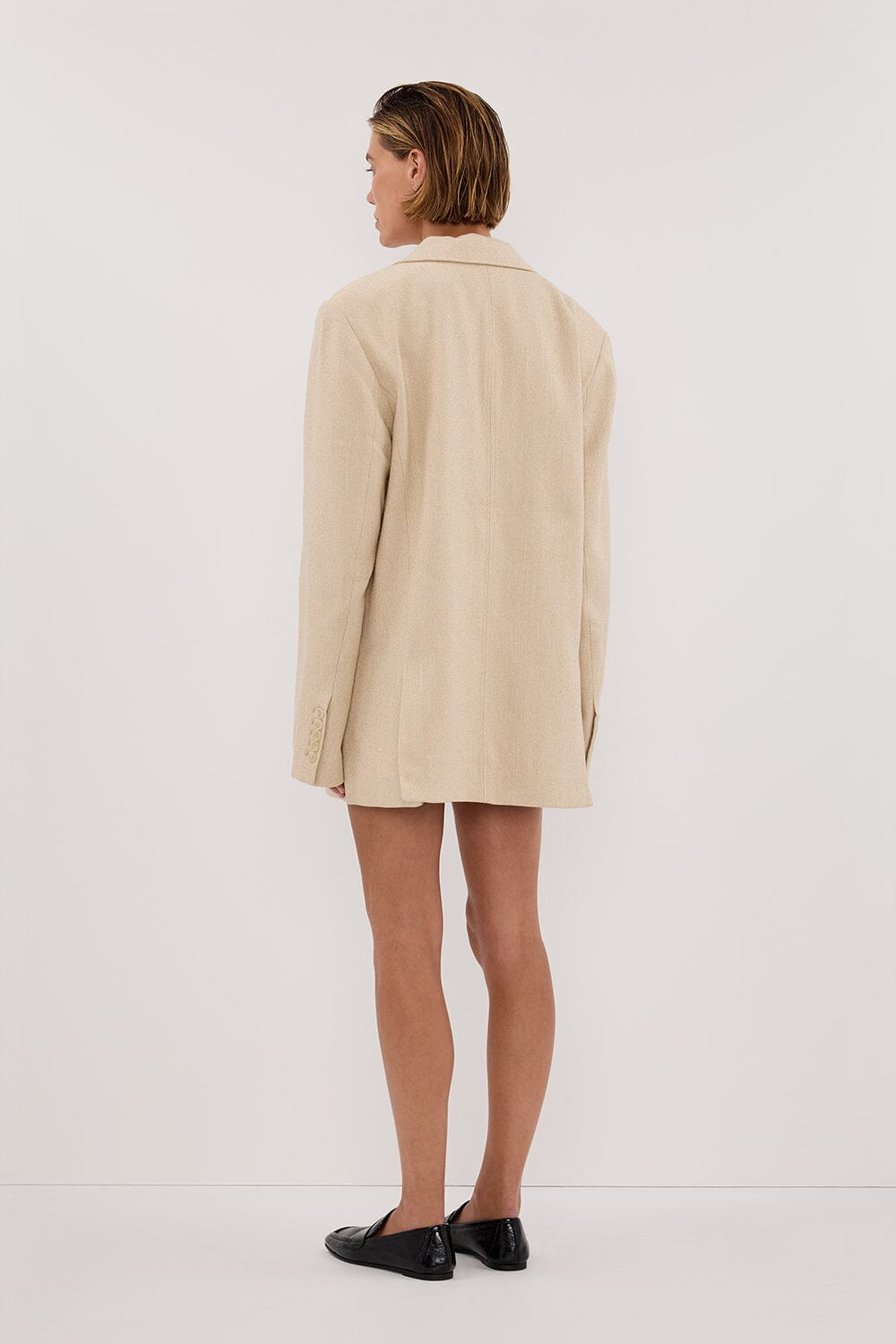 FRANKIE OAT TWEED BOYFRIEND BLAZER Clothing DISSH Boutiques 