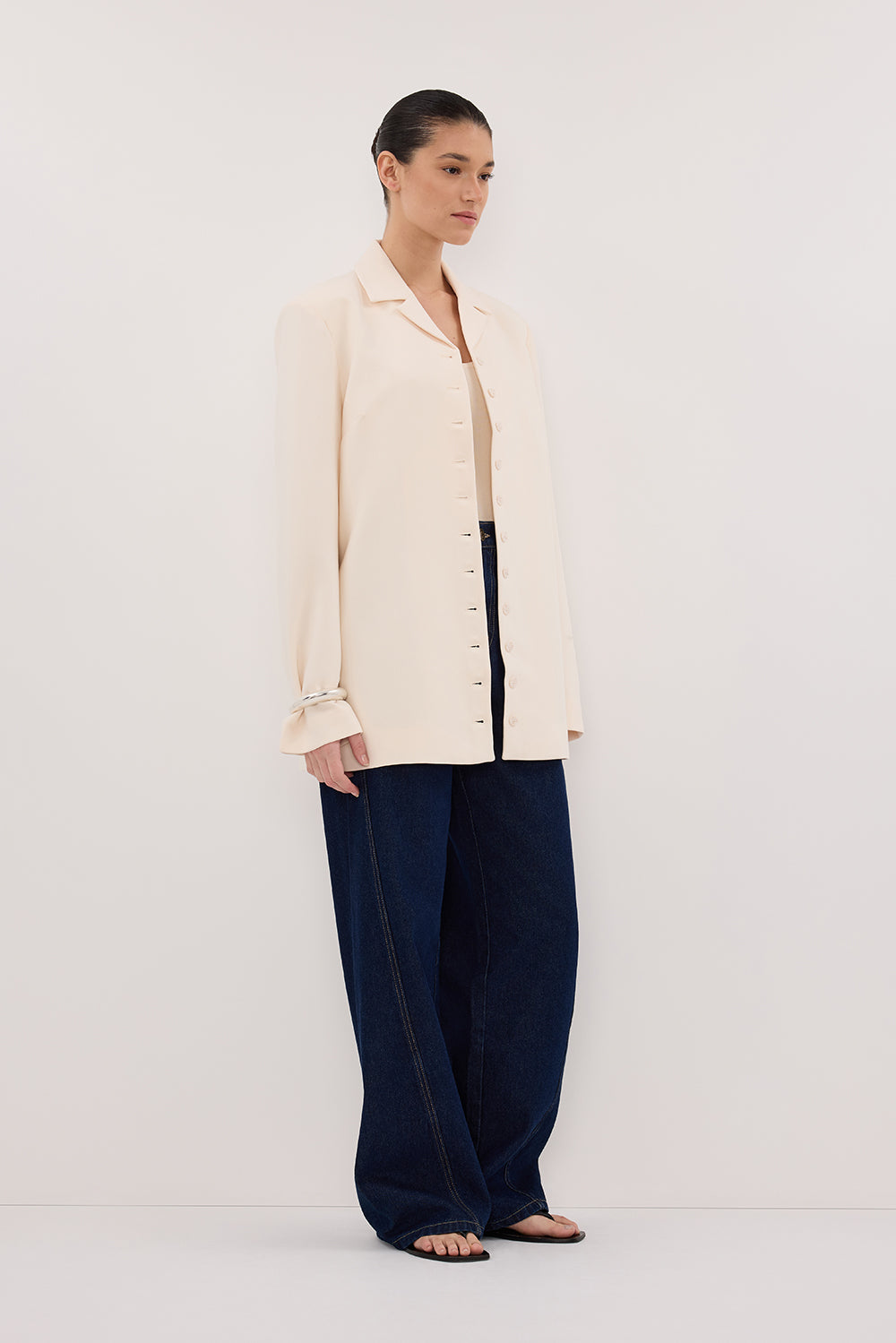 RYKER CREAM RELAXED BLAZER Clothing DISSH Boutiques 