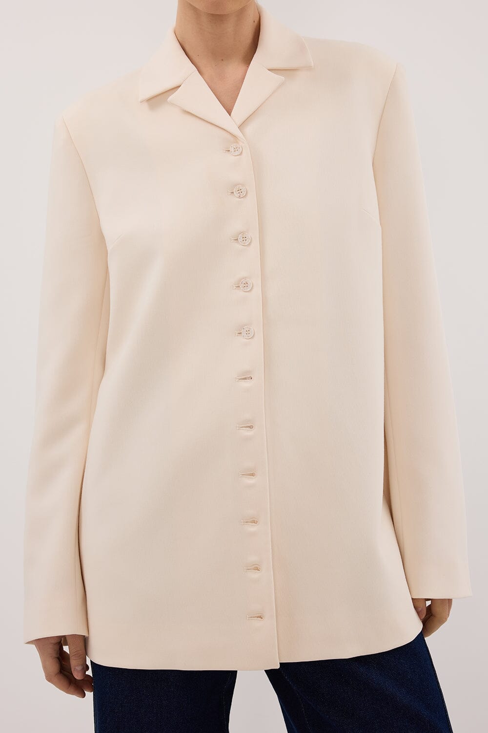 RYKER CREAM RELAXED BLAZER Clothing DISSH Boutiques 