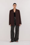 RYKER DARK CHOC OVERSIZED BLAZER