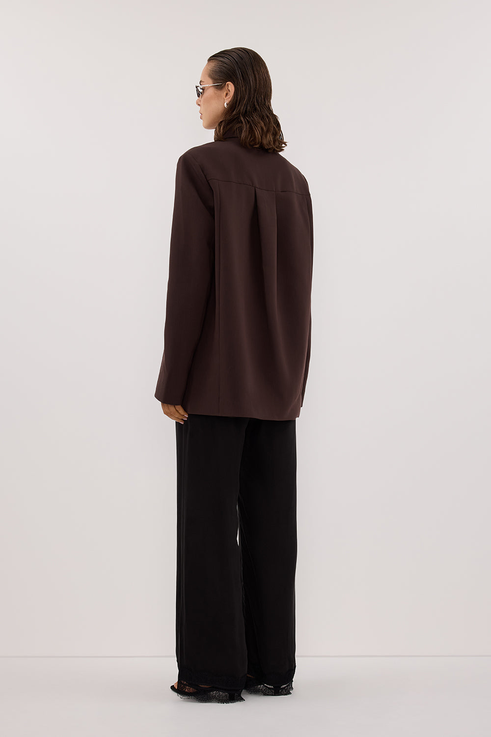 RYKER DARK CHOC RELAXED BLAZER Clothing DISSH Boutiques 