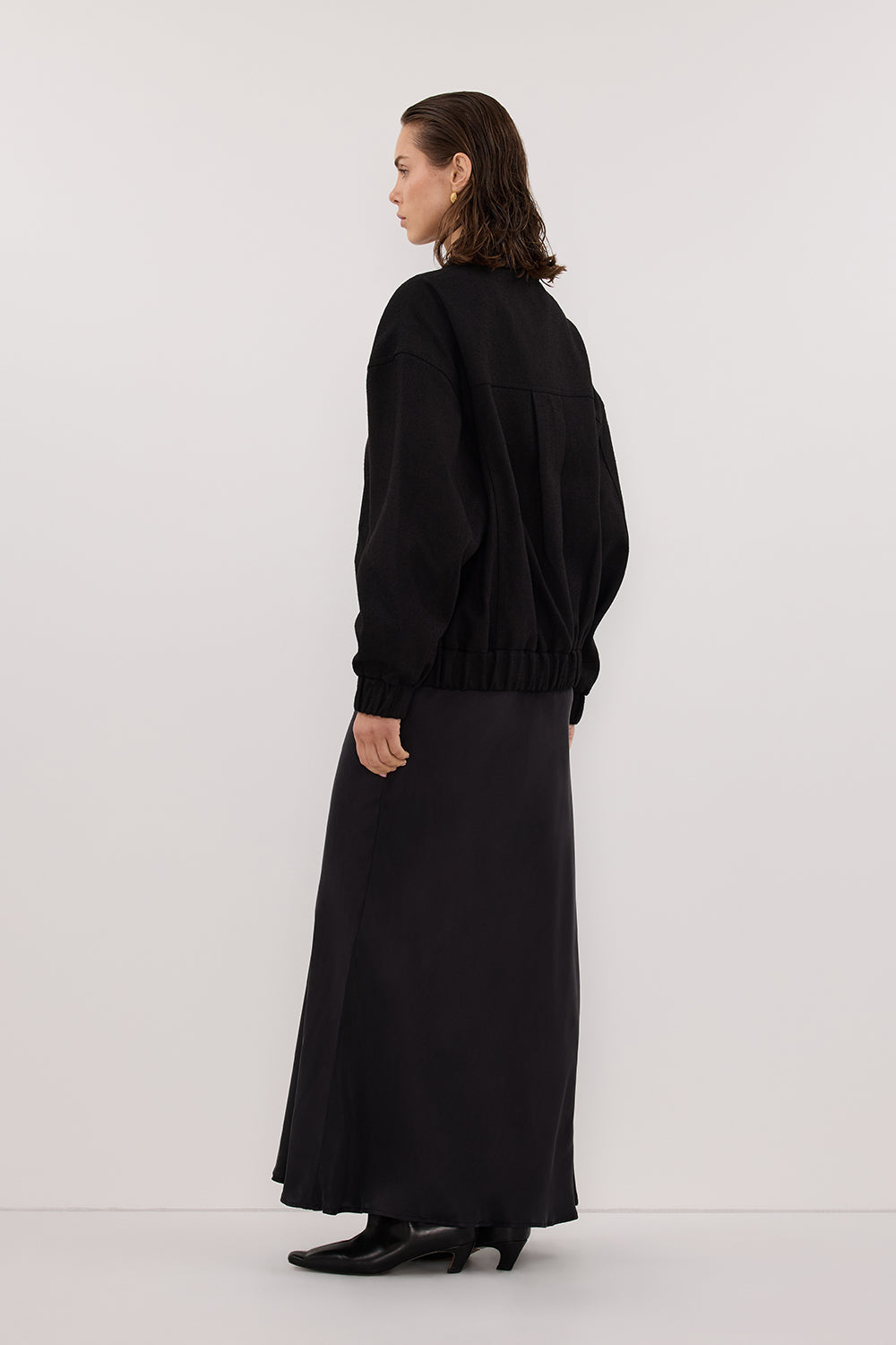 FRANKIE BLACK TWEED BOMBER JACKET Clothing DISSH Boutiques 