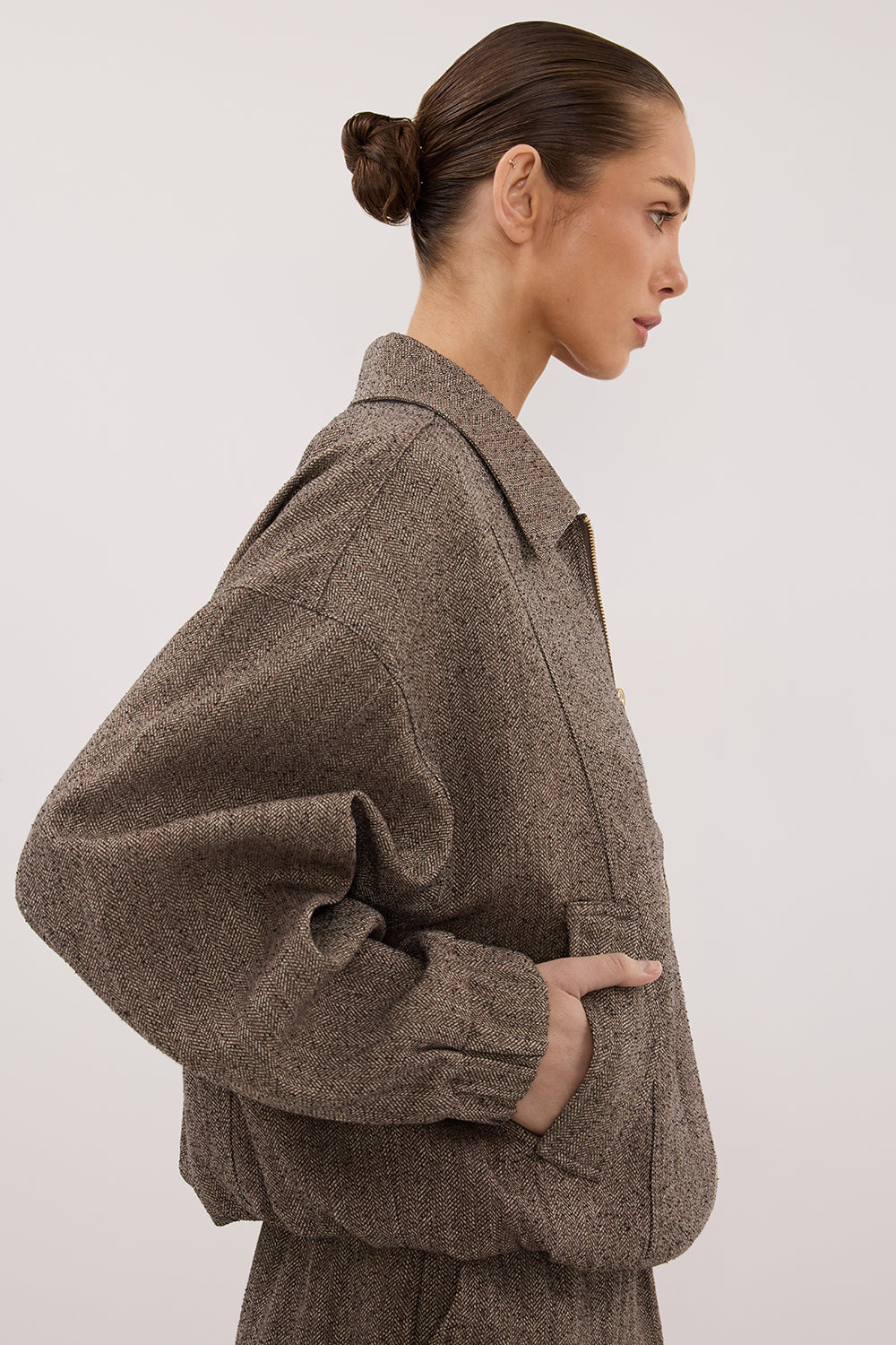 FRANKIE CHOC TWEED BOMBER JACKET Clothing DISSH Boutiques 