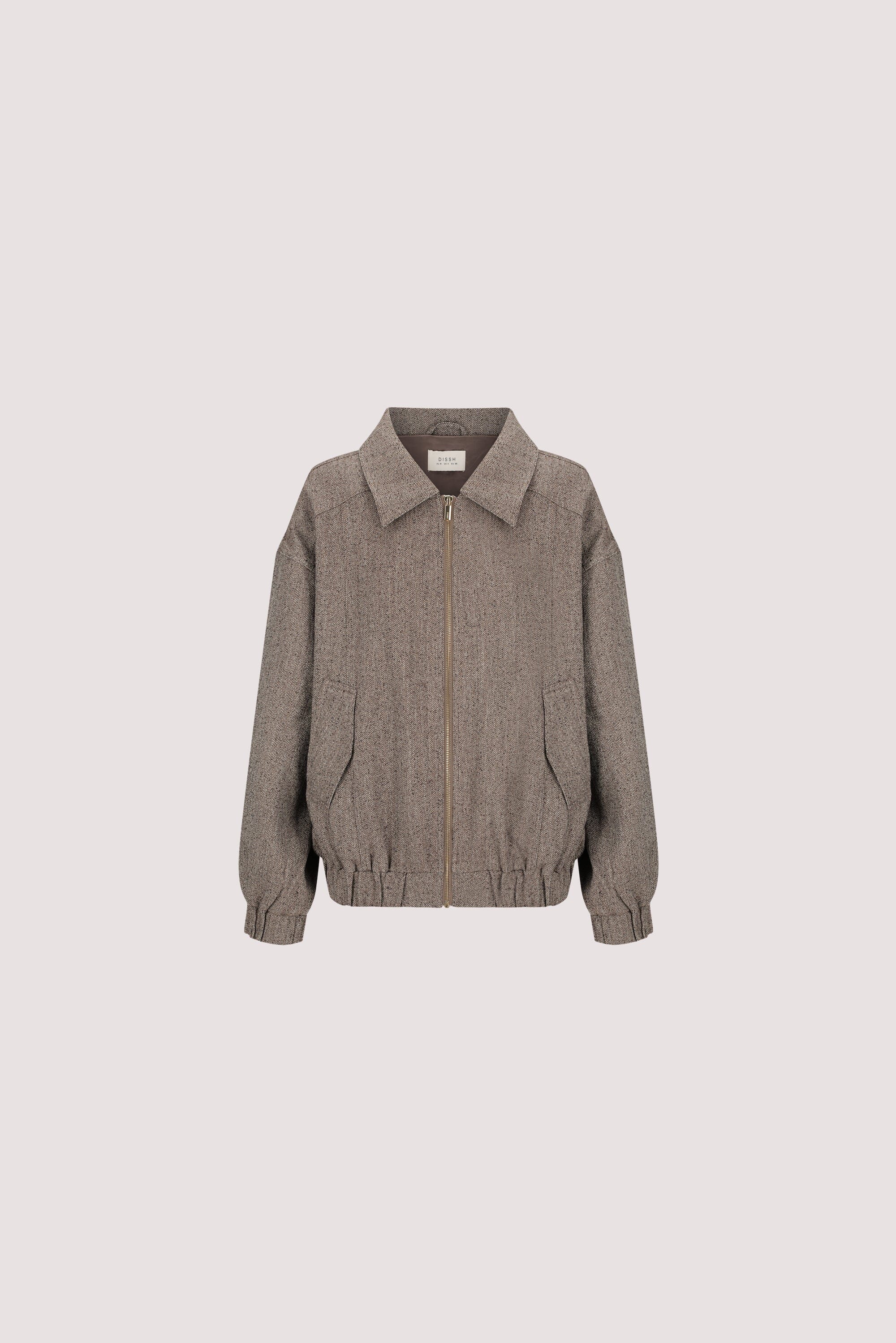 FRANKIE CHOC TWEED BOMBER JACKET