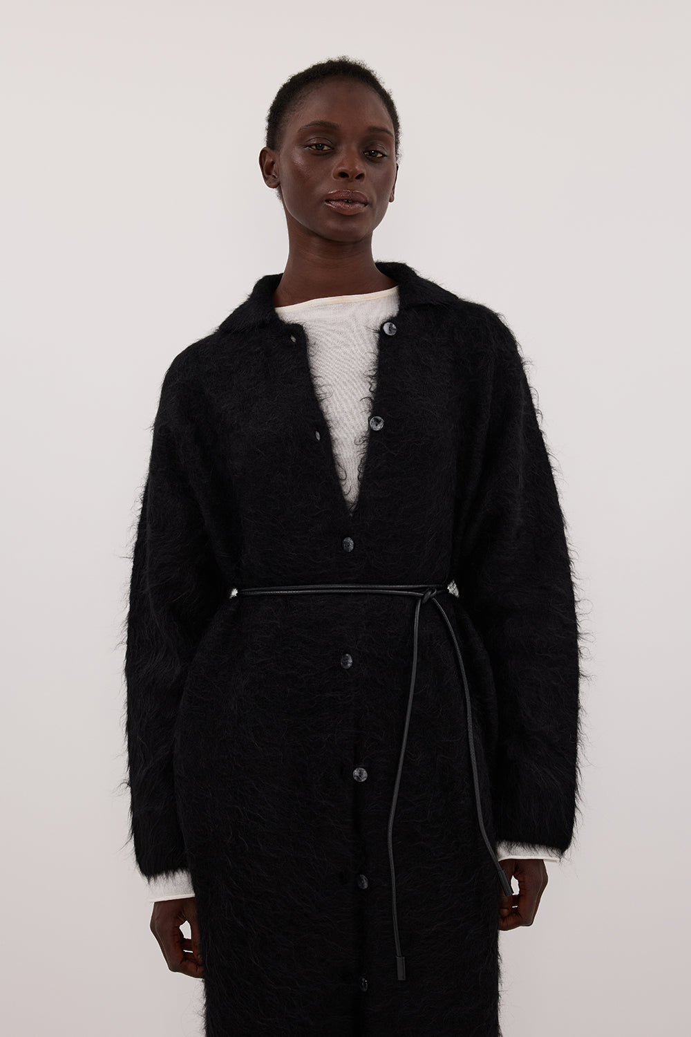 SALMA BLACK CARDIGAN COAT Clothing DISSH Boutiques 