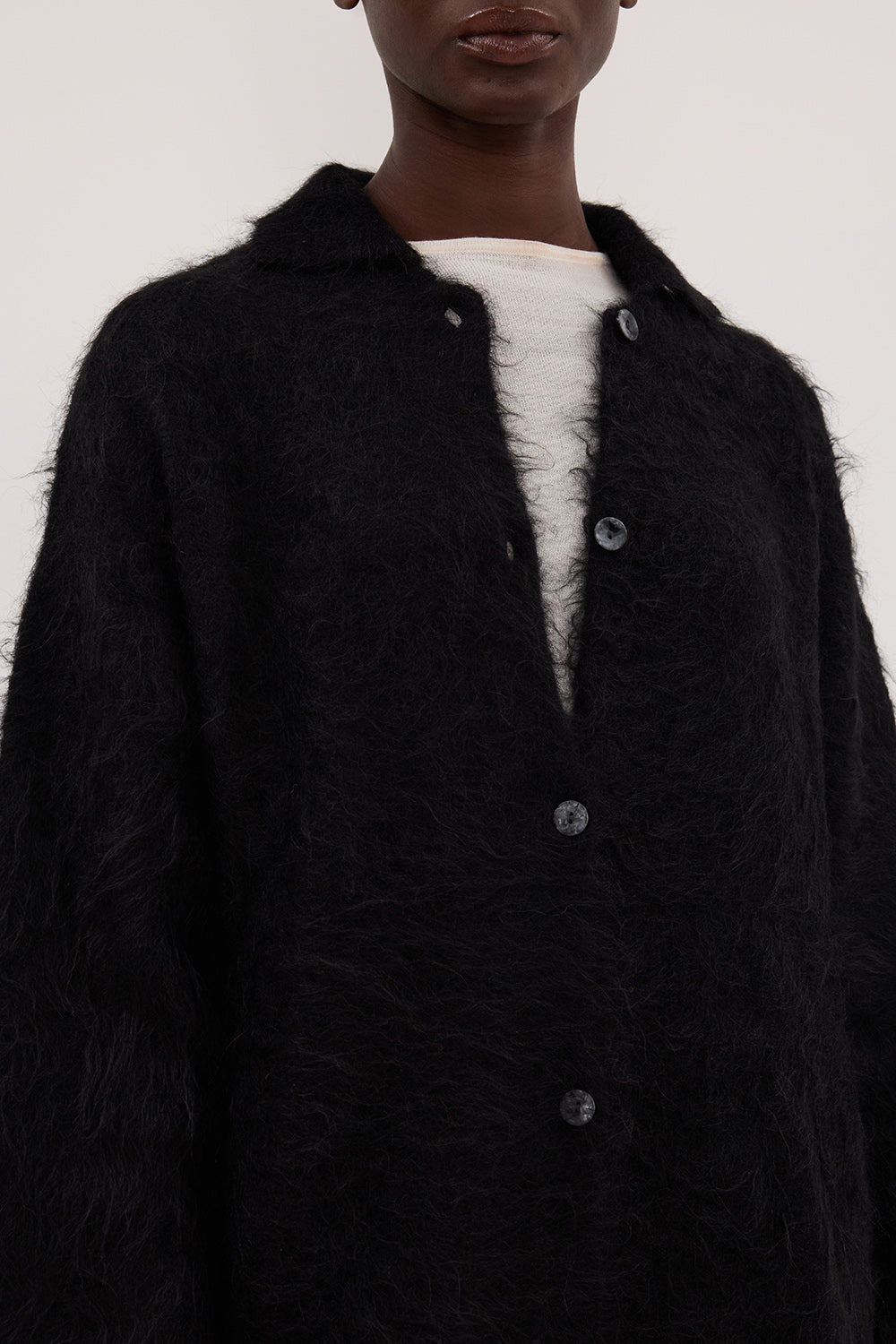 SALMA BLACK CARDIGAN COAT Clothing DISSH Boutiques 