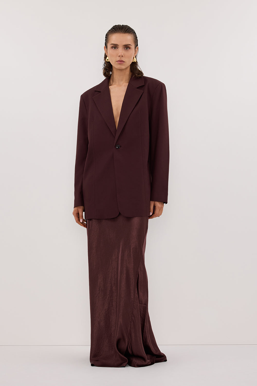 PRUE WALNUT OVERSIZED BLAZER Clothing DISSH Boutiques 