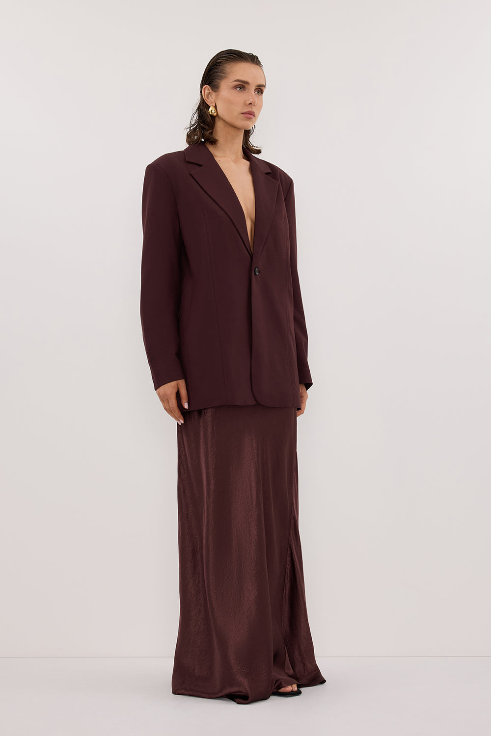 PRUE WALNUT OVERSIZED BLAZER Clothing DISSH Boutiques 