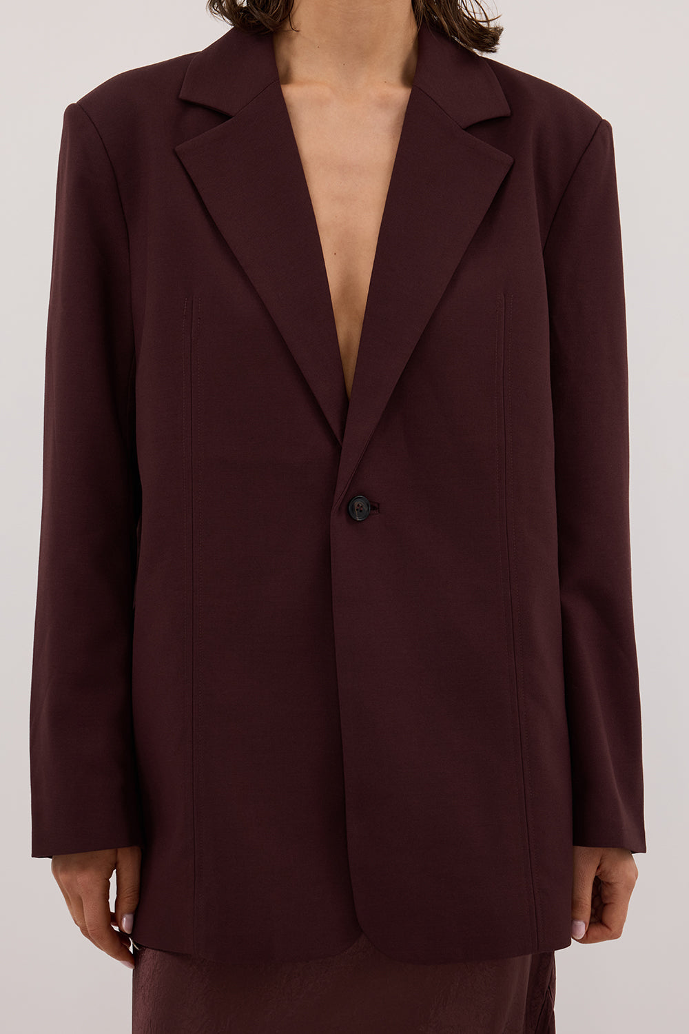 PRUE WALNUT OVERSIZED BLAZER Clothing DISSH Boutiques 