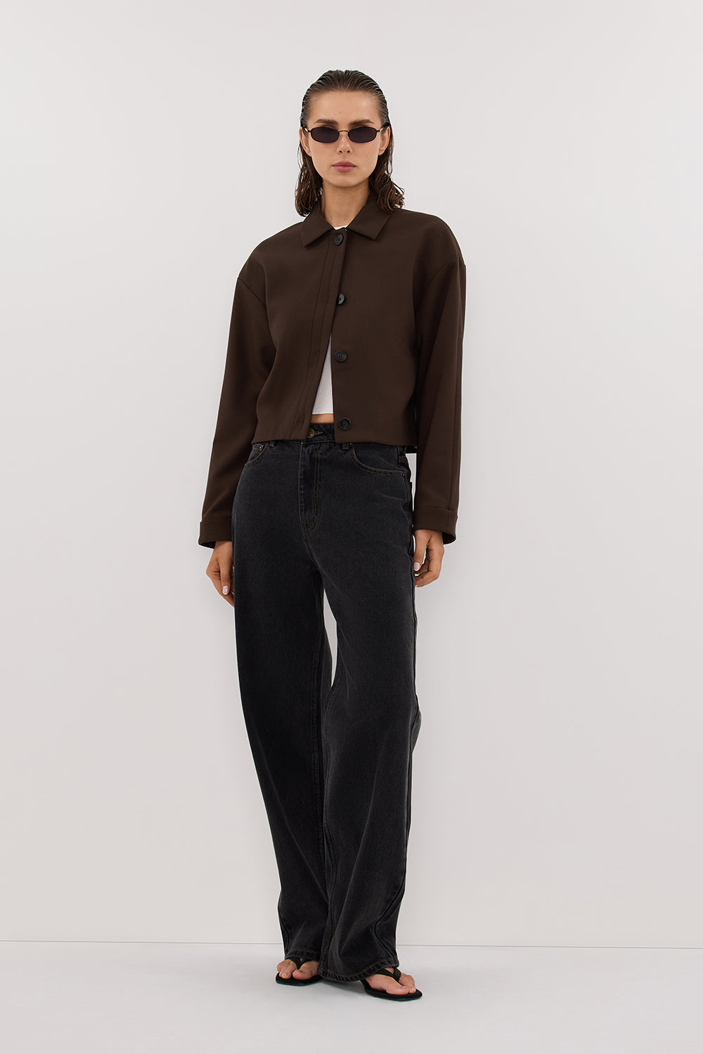 LEX DARK CLOVER CROPPED JACKET Clothing DISSH Boutiques 4 DARK CLOVER 