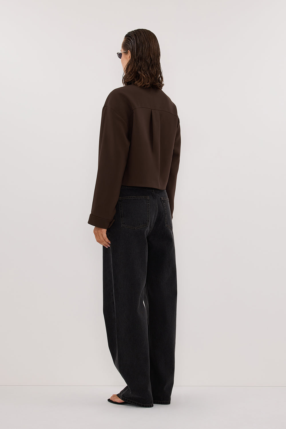 LEX DARK CLOVER CROPPED JACKET Clothing DISSH Boutiques 