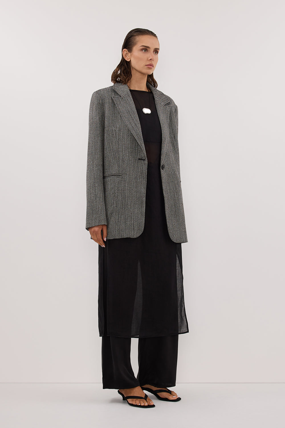 MANHATTAN CHARCOAL TWEED BLAZER Clothing DISSH Boutiques 