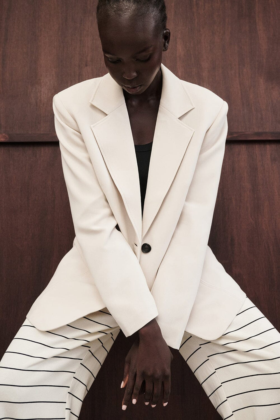 CHELSEA BONE OVERSIZED BLAZER Clothing DISSH Boutiques 4 BONE 