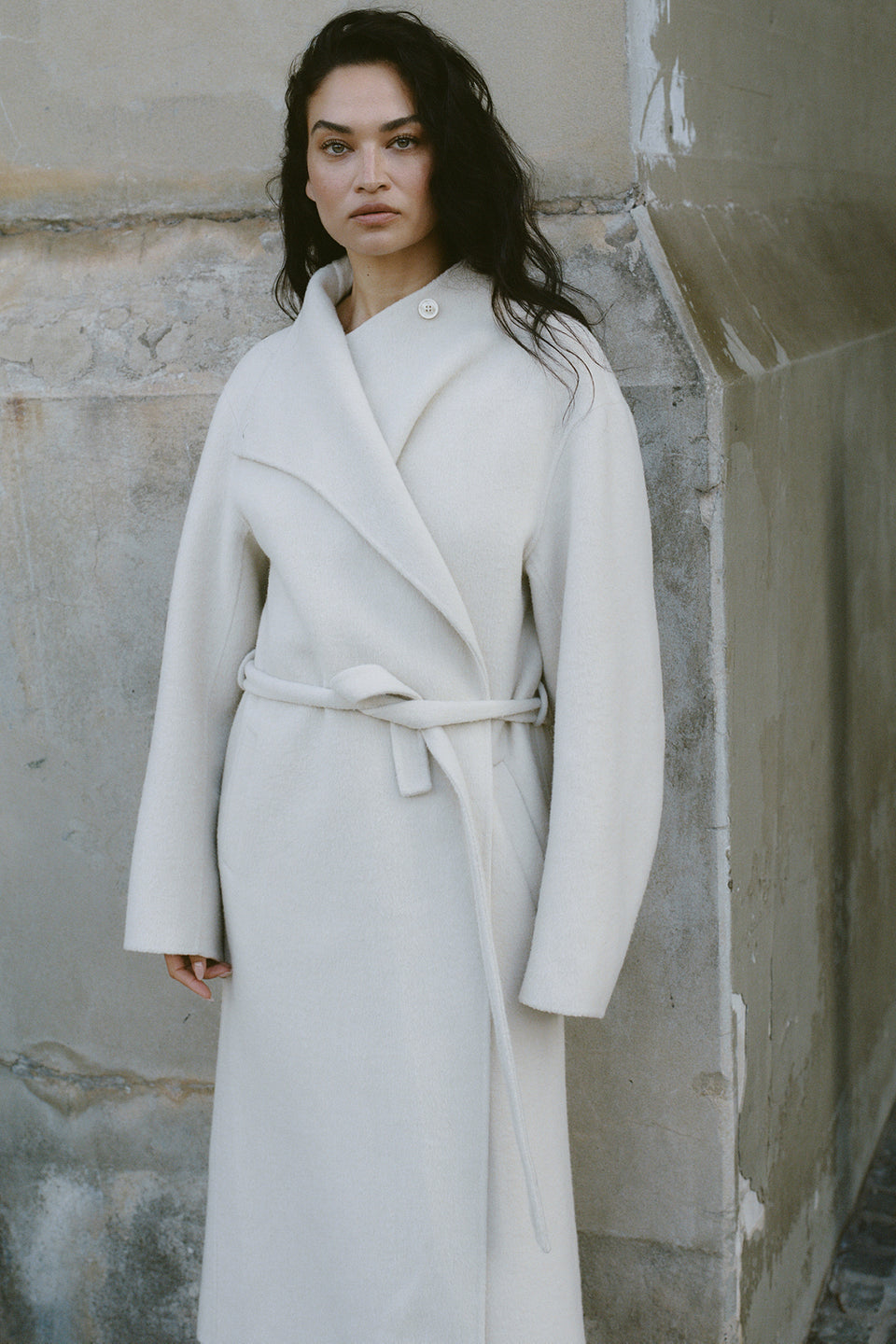 WREN BONE WOOL BLEND COAT