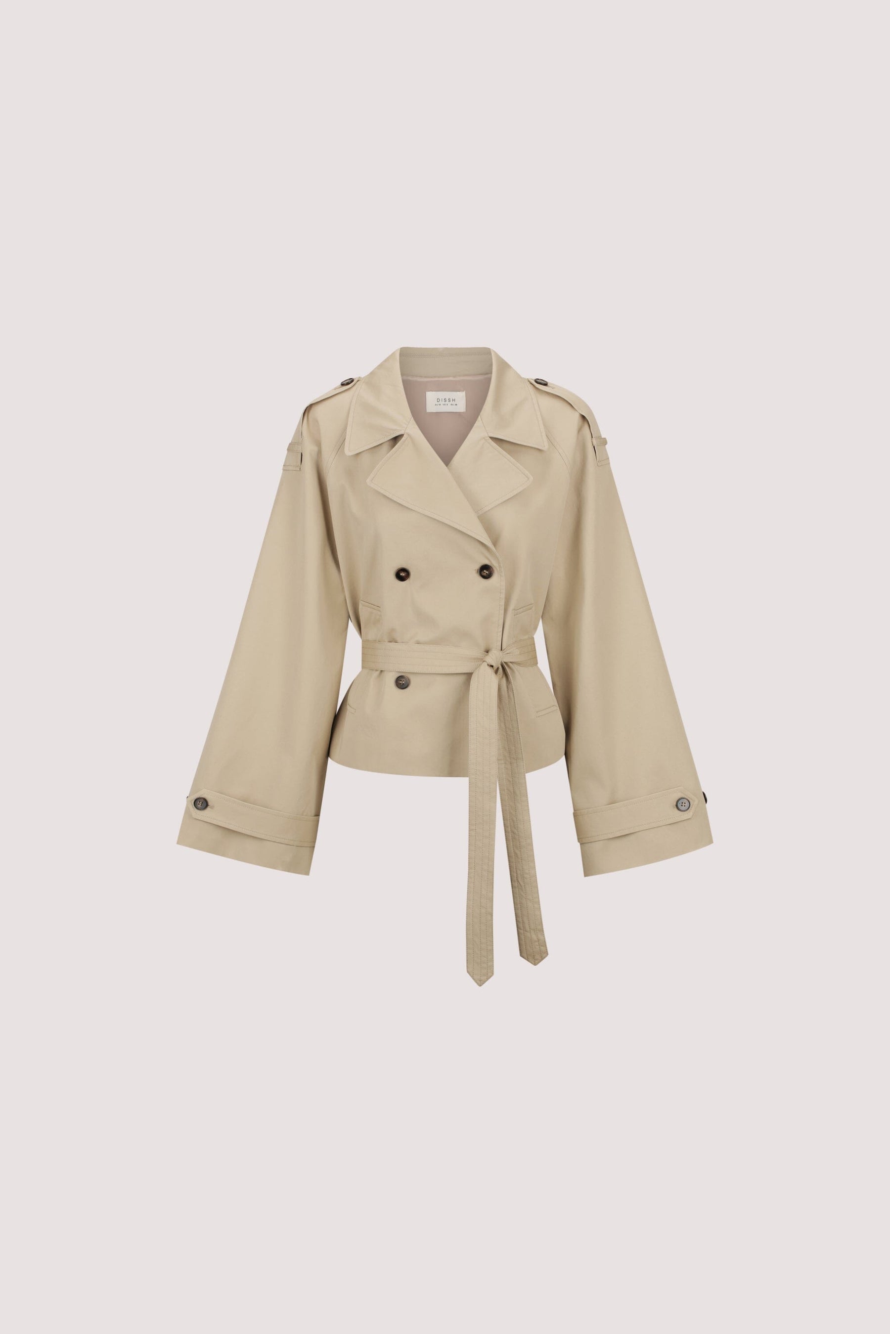 GABRIEL NATURAL CROPPED TRENCH COAT Clothing DISSH Boutiques 