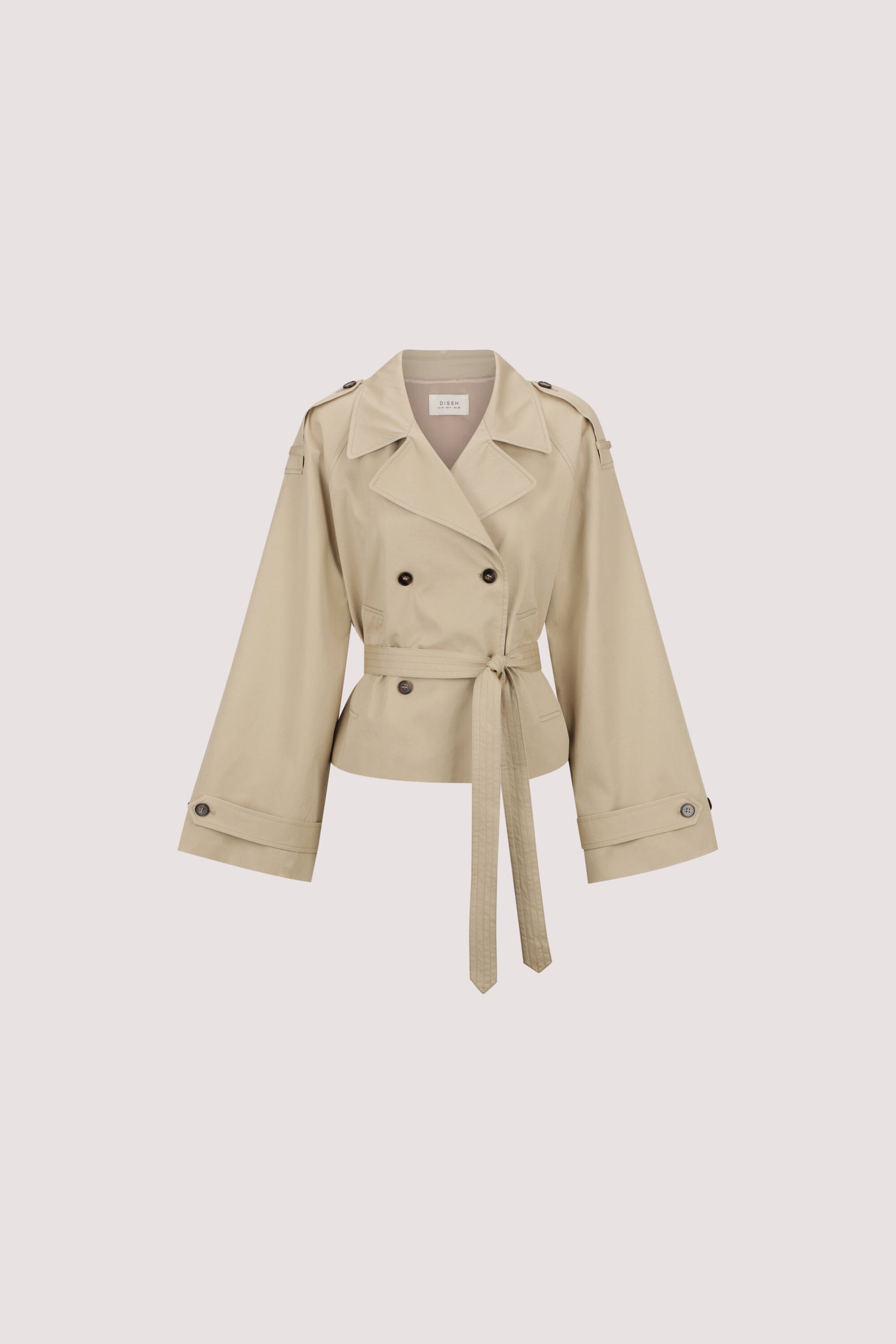 GABRIEL NATURAL CROPPED TRENCH COAT Clothing DISSH Boutiques 