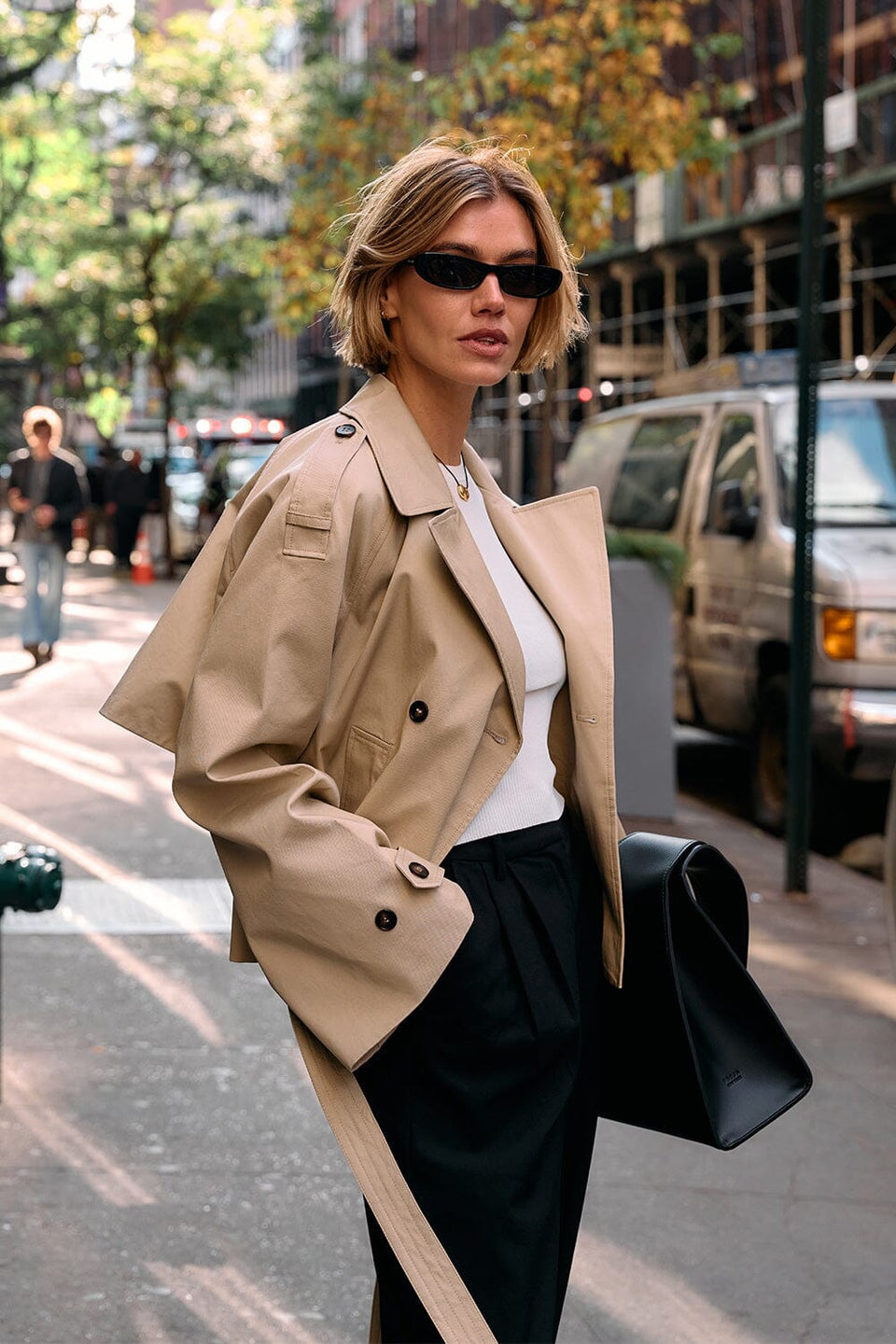 GABRIEL NATURAL CROPPED TRENCH COAT Clothing DISSH Boutiques 