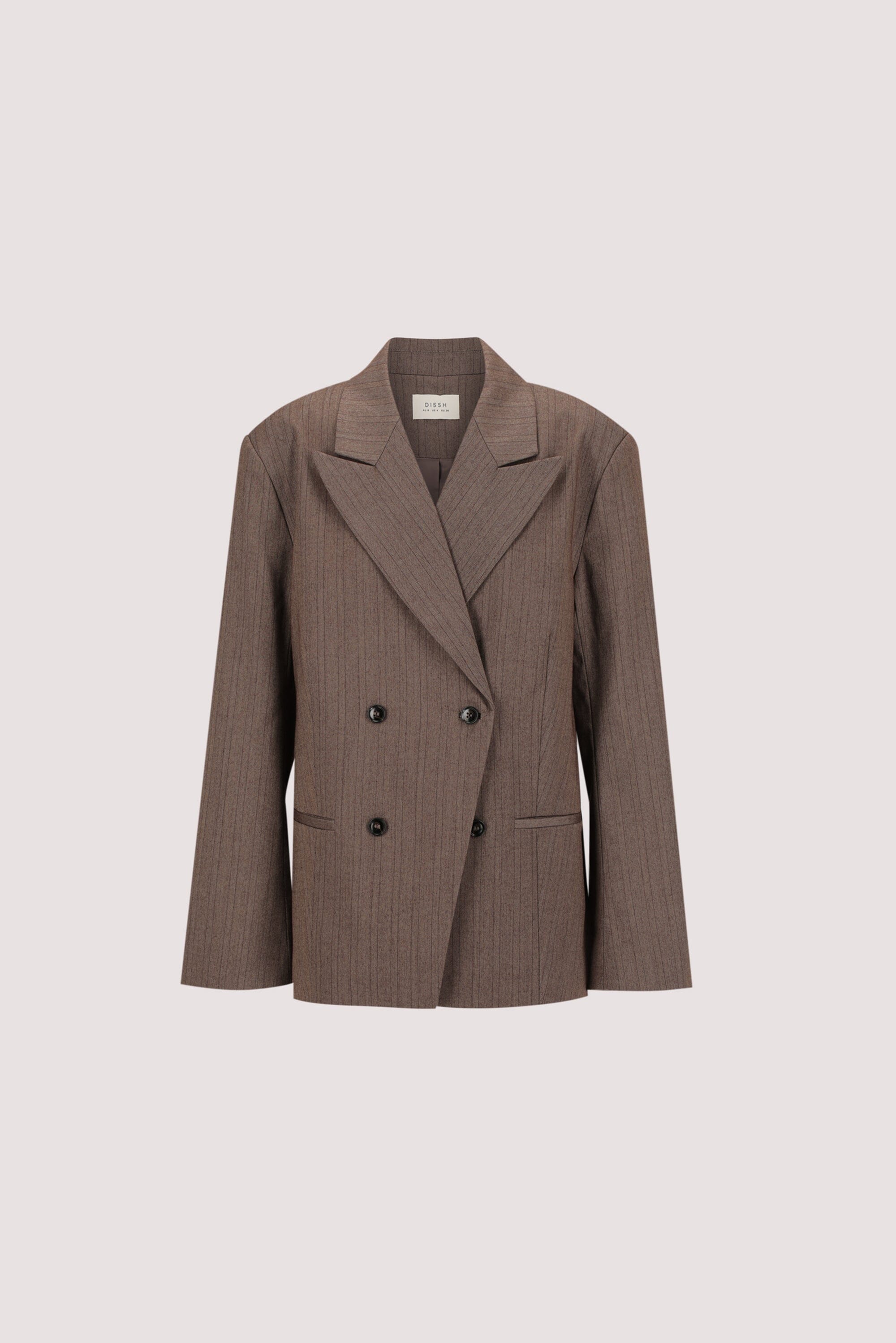 HAILEY CHOC OVERSIZED STRIPE TIE BLAZER