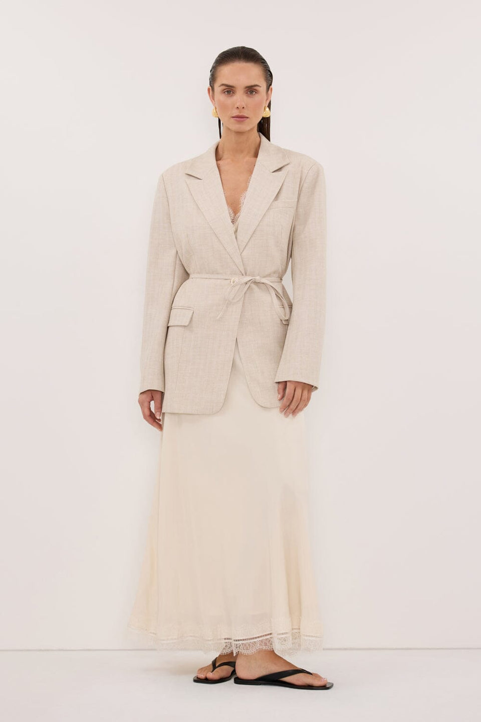 CYRUS NATURAL CINCHED BLAZER Clothing DISSH Boutiques 