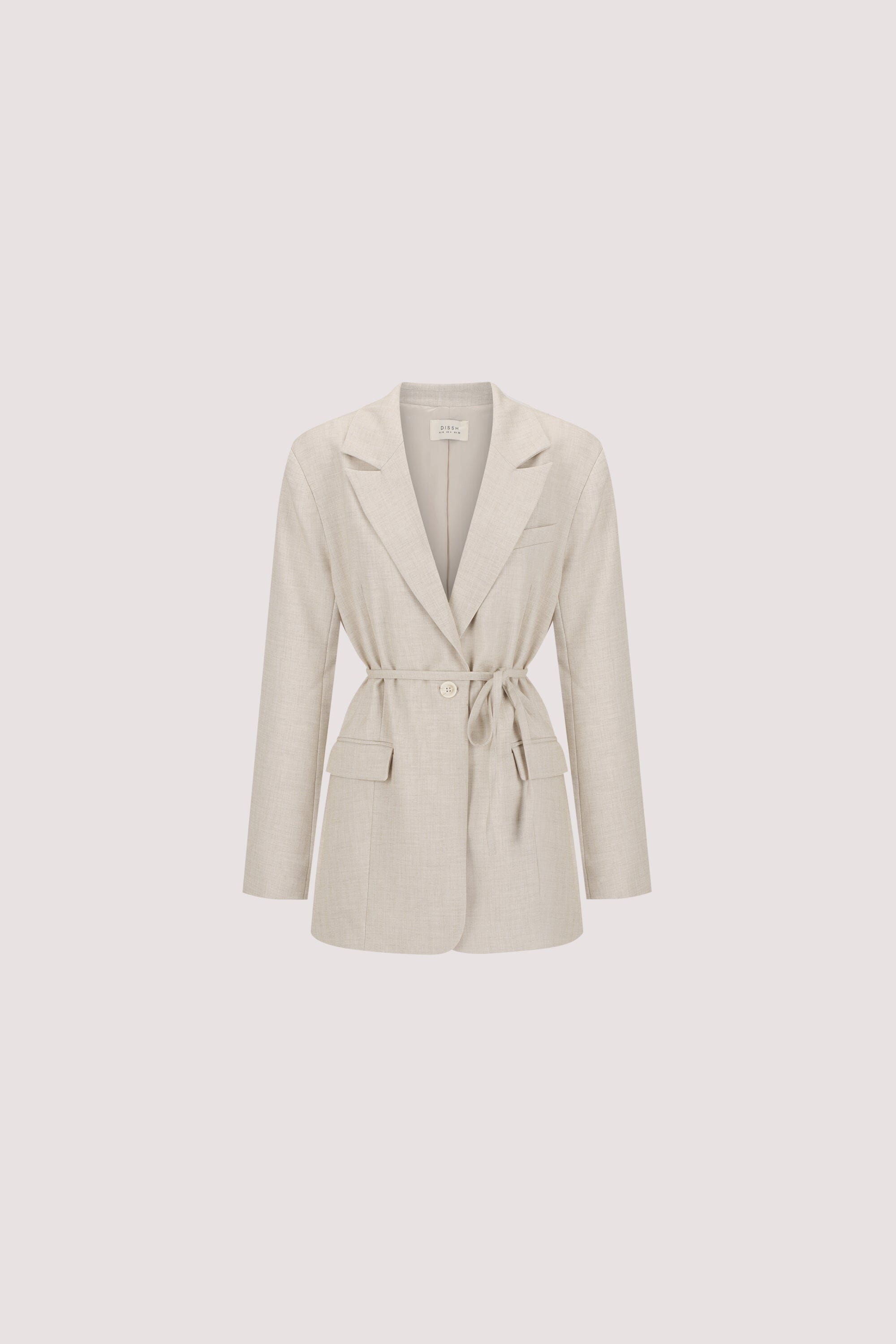 CYRUS NATURAL OVERSIZED TIE WAIST BLAZER