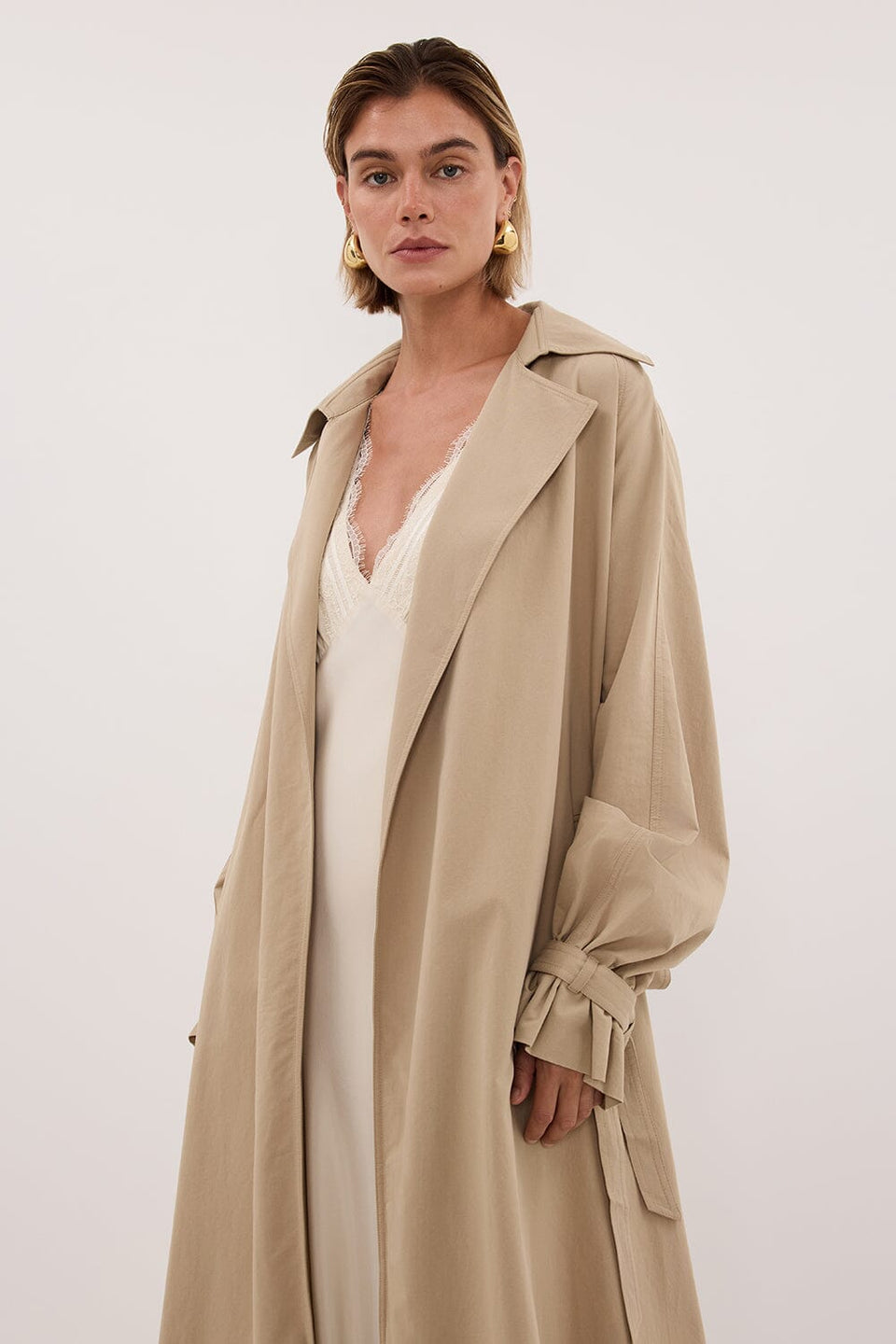 NINA STONE LIGHTWEIGHT TRENCH COAT