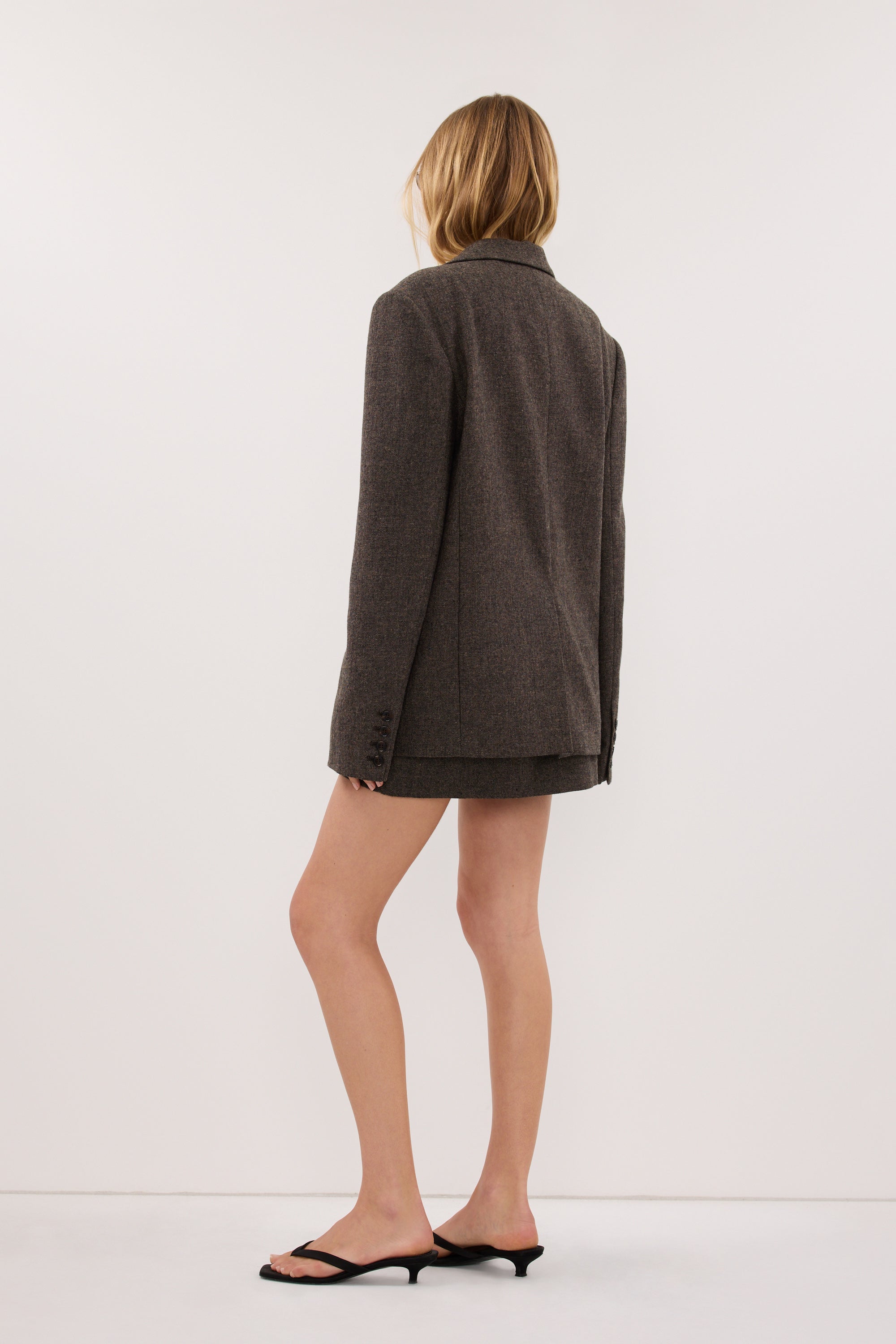 AMELIA MOCHA TEXTURED BLAZER