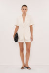 JORDY CREAM SHORT SLEEVE BLAZER