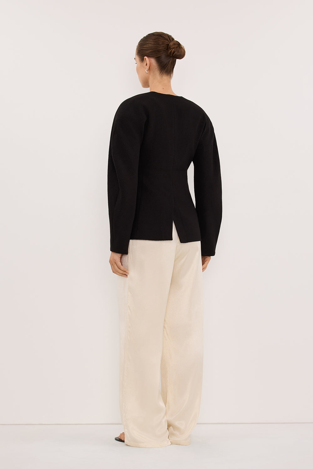 BOBBI BLACK BOUCLE COCOON BLAZER