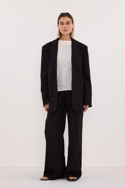 Joanna wearing HARLEY 2.0 BLACK OVERSIZED BLAZER