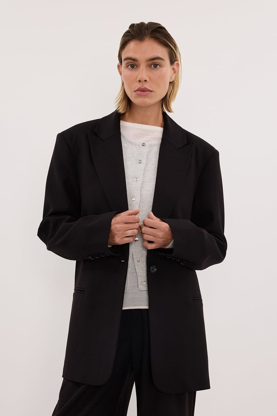HARLEY 2.0 BLACK OVERSIZED BLAZER