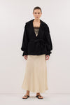 NINA BLACK LIGHTWEIGHT MINI TRENCH