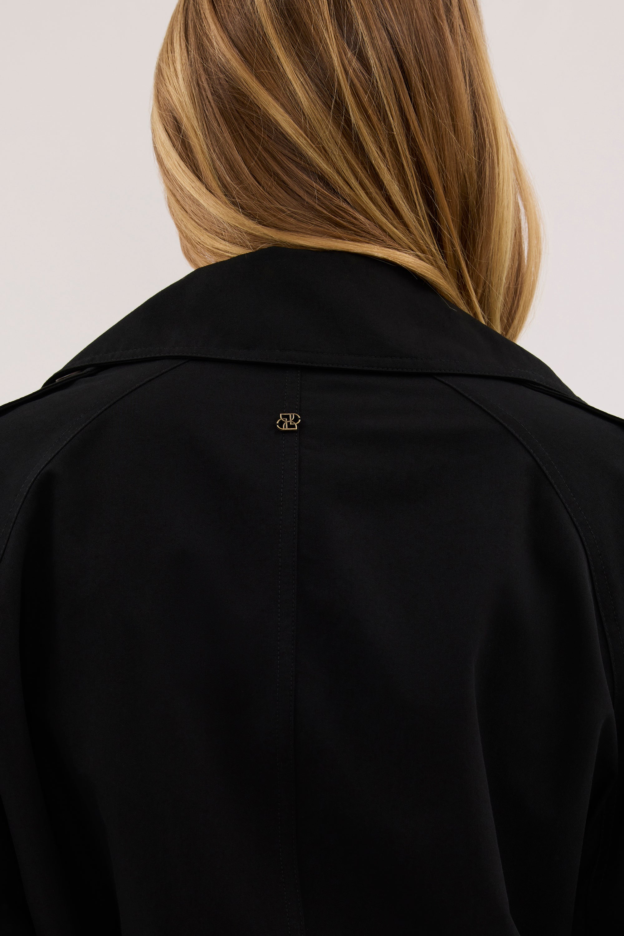 NINA BLACK LIGHTWEIGHT MINI TRENCH