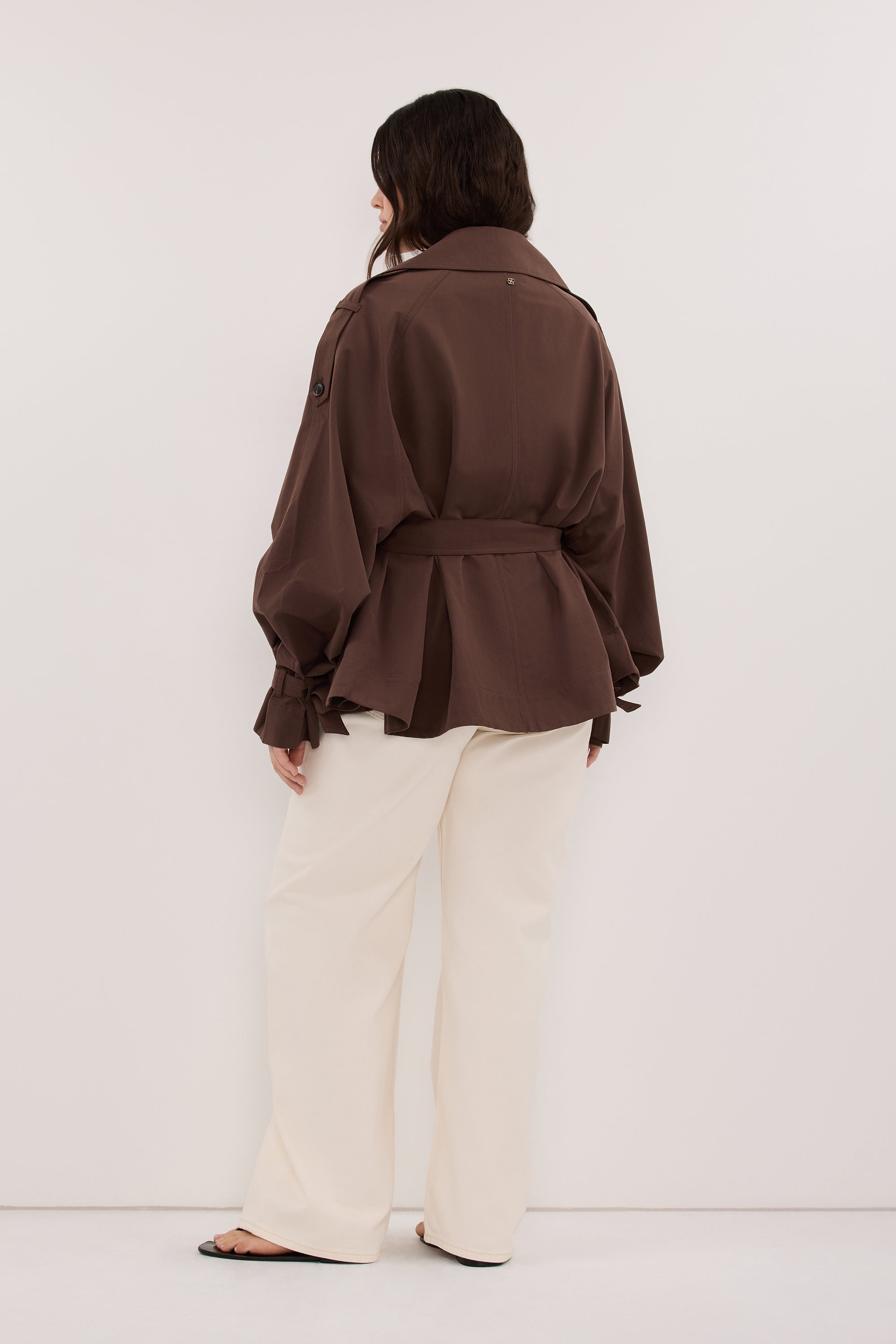 NINA MILK CHOC LIGHTWEIGHT MINI TRENCH