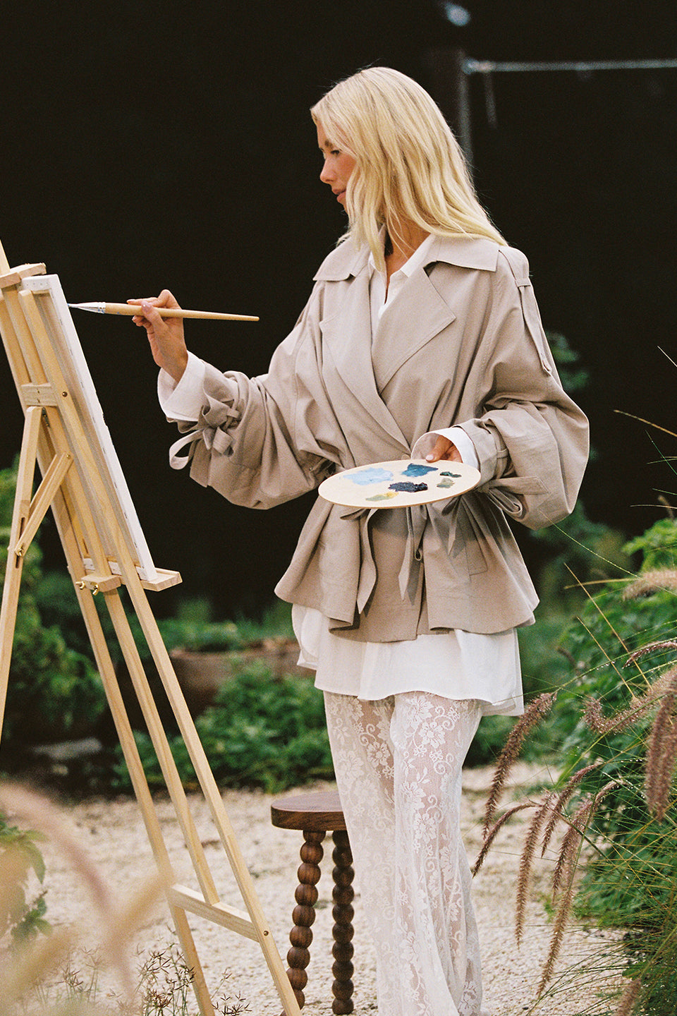 NINA STONE LIGHTWEIGHT MINI TRENCH