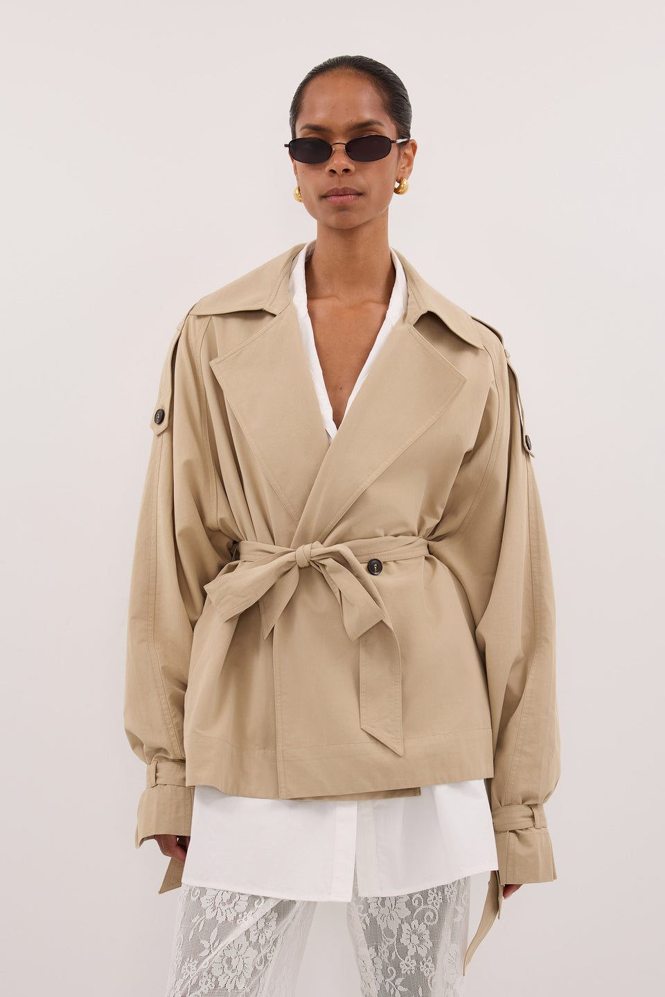 NINA STONE LIGHTWEIGHT MINI TRENCH