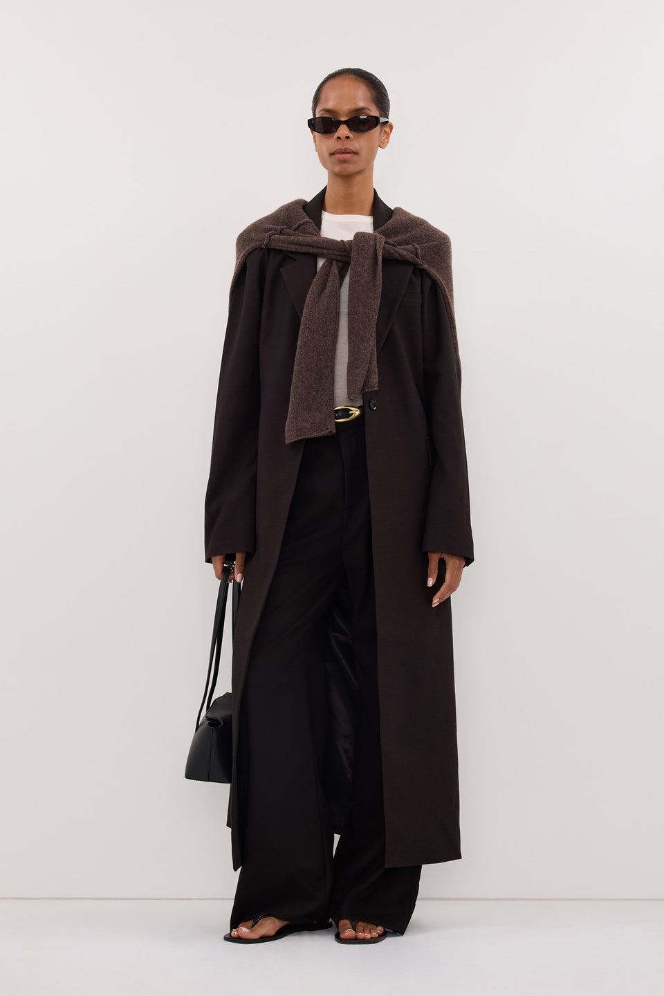 MONIQUE PEAT LONGLINE BLAZER COAT