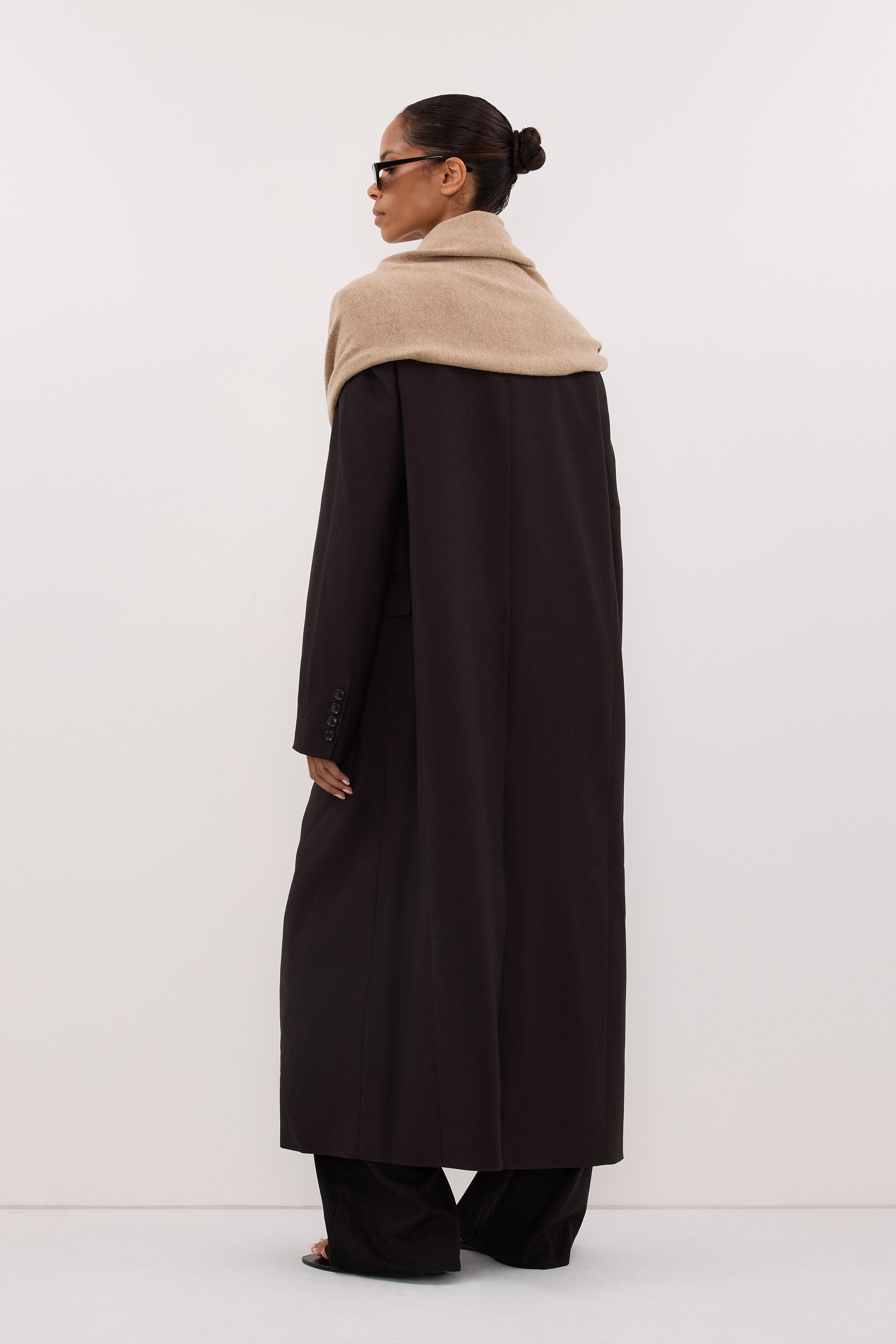 MONIQUE PEAT LONGLINE BLAZER COAT