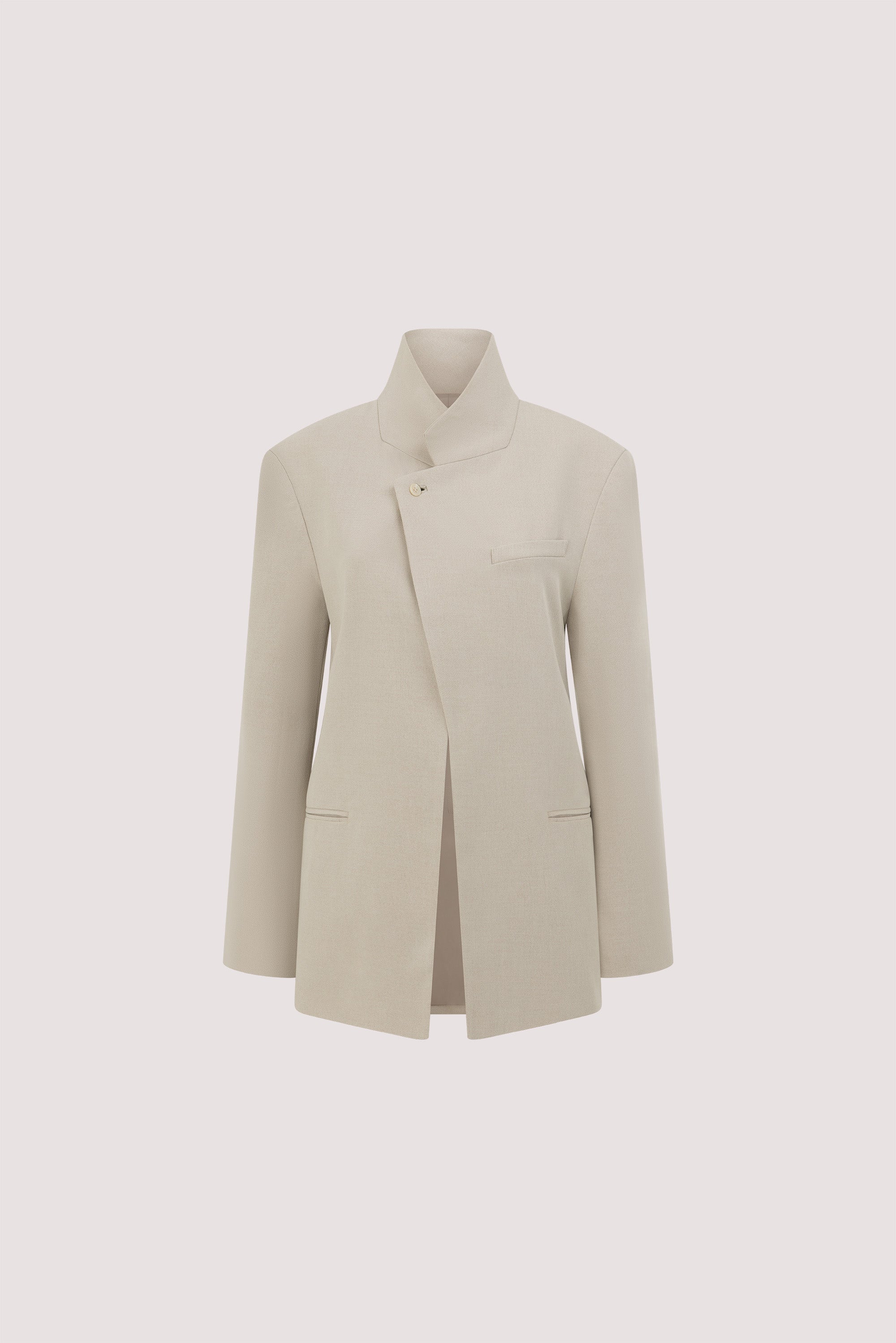 VIDA MUSHROOM STAND COLLAR BLAZER