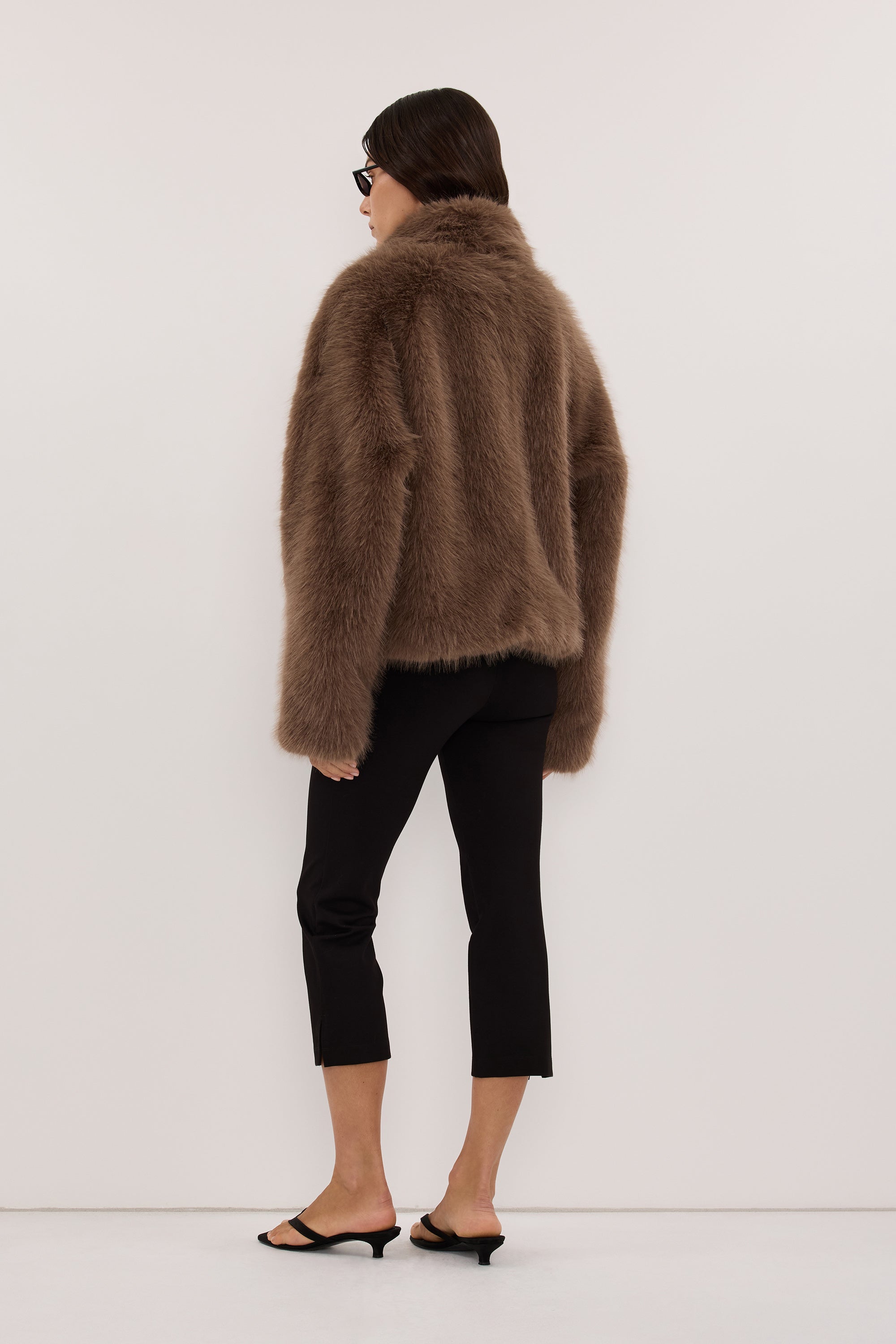 MIMI LATTE FAUX FUR JACKET